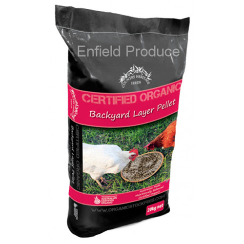 Country Heritage Organic Backyard Layer Vegetarian Pellet Poultry 20kg