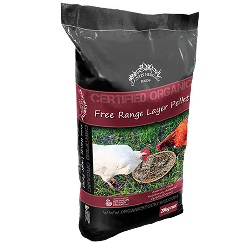 Country Heritage Organic Free Range Layer Pellets Chicken Feed 20kg 