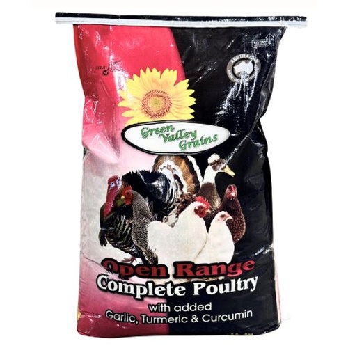 Green Valley Open Range Complete Poultry Mix with Garlic & Turmeric 20kg