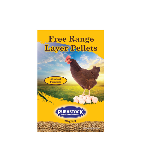 Purastock Free Range Layer Natural Poultry Pellets 20kg