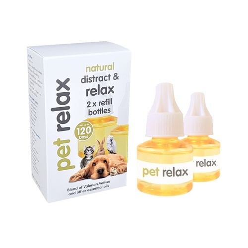 Pet Relax Plug Calming Diffuser Refill for Cats Dogs & Birds 2 Pack 40ml