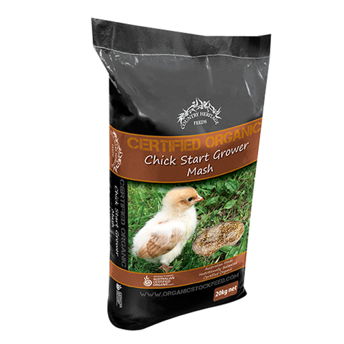 Country Heritage Organic Chick Starter Grower Mash Feed - 2 Sizes