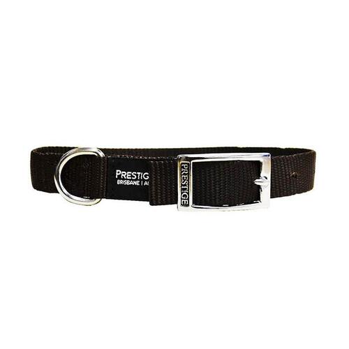 Prestige Pet Single Layer Nylon Adjustable Dog Collar Brown 1 Inch - 5 Sizes