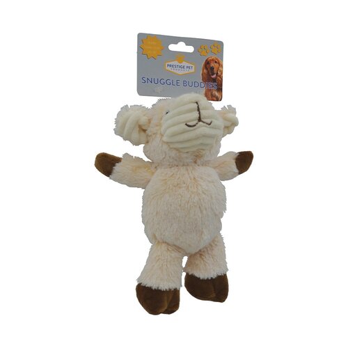 Prestige Pet Snuggle Buddies Lamb Plush Dog Squeaker Toy - 2 Sizes (SPECIAL)
