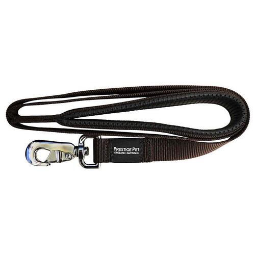 Prestige Pet Soft Padded Dog Leash Brown 1 Inch - 2 Sizes
