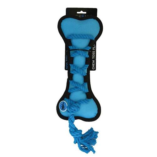 Scream Cross Ropes Tug Bone Nylon Dog Toy 29cm - 4 Colours