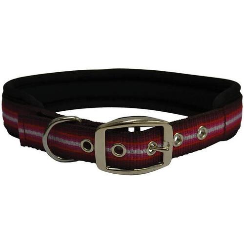 Zeez Memory Foam Padded Dog Collar Red Ribbon - 5 Sizes