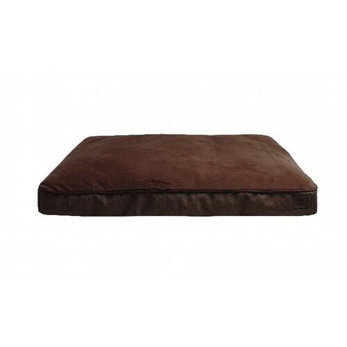 Zeez Rectangle Gusset Non-Slip Base Dog Bed Brown - 2 Sizes