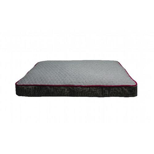 Zeez Rectangle Gusset Non-Slip Base Dog Bed Grey - 2 Sizes