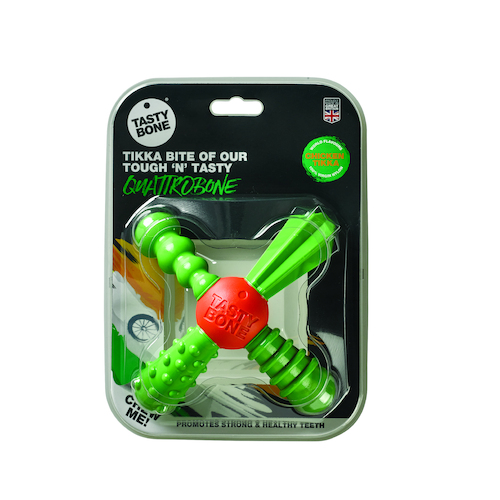 Tasty Bone Nylon Quattro Bone Chicken Tikka Dog Chew - 2 Sizes