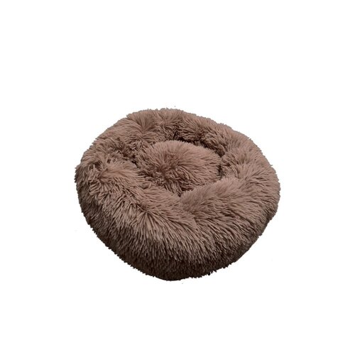 Prestige Pet Snuggle Buddies Calming Cuddler Plush Dog Bed Brown - 4 Sizes