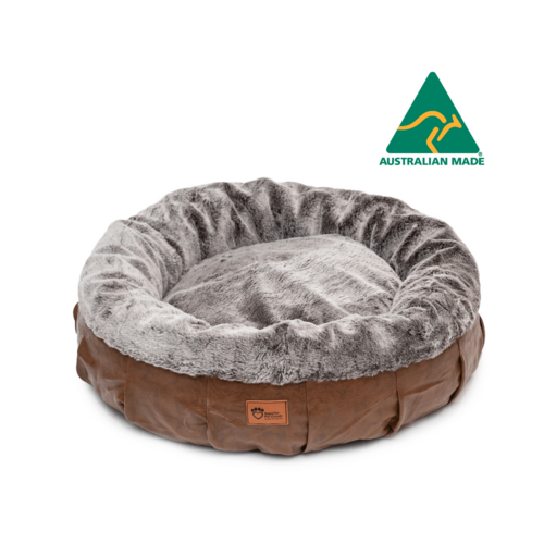 Superior Pet Harley Dog Bed Faux Leather & Rabbit Fur - 3 Sizes