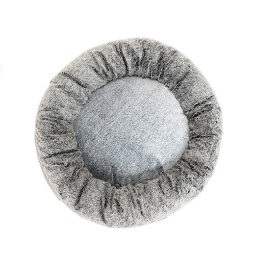 Superior Pet Harley Dog Bed Harlow Grey & Artic Faux Fur - 3 Sizes