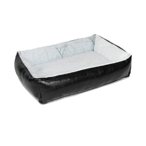 Superior Pet Ortho Dog Bed Lounger Vegan Leather & Everly Faux Fur - 2 Sizes