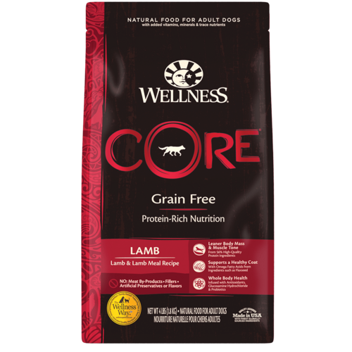 Wellness Core Adult Grain Free Dry Dog Food Lamb & Lamb Meal - 2 Sizes
