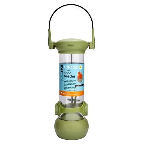 Petface Bird Seed Feeder Loktop with Unique Lid Lock System - 2 Options