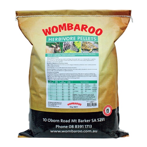 Wombaroo Herbivore Pellets High Fibre Supplement for Antelope & Deer 20kg