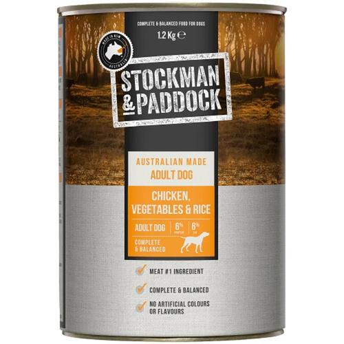 Stockman & Paddock Adult Wet Dog Food Chicken Vegetables & Rice 12 x 700g