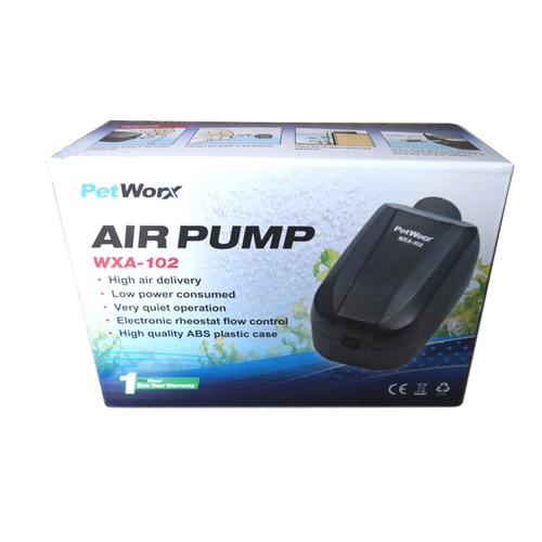 PetWorx Single Outlet Air Pump with Rheostat for Aquariums WXA-102 2.5W 2L/min