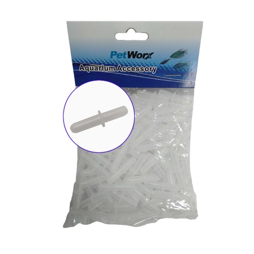 PetWorx Airline Straight Connector Aquarium Accessory Pack of 100