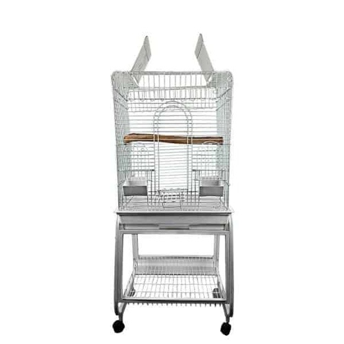 PetWorx Extra Large Square Top Parrot Bird Cage & Stand 1 Pack