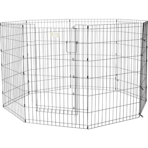 Midwest Animal Black Exercise Pen Indoor & Outdoor With Door 36" 90cm