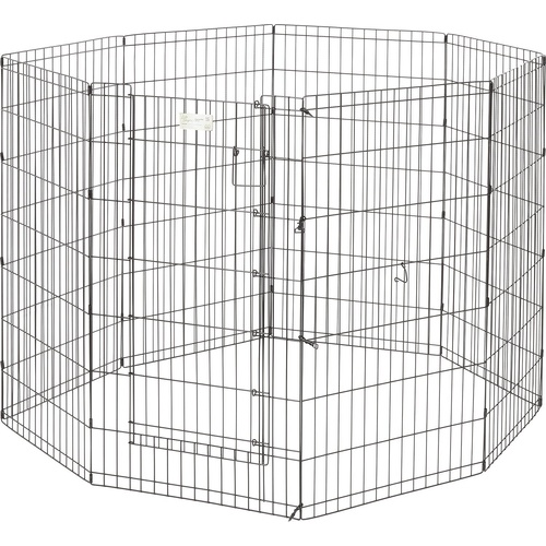Midwest Animal Black Exercise Pen Indoor & Outdoor With Door 42" 105cm 