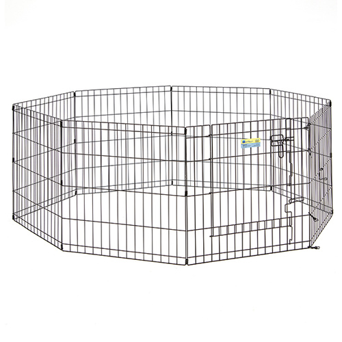 Midwest Contour Exercise Pet Pen with Door Black 560-24 24" 60cm