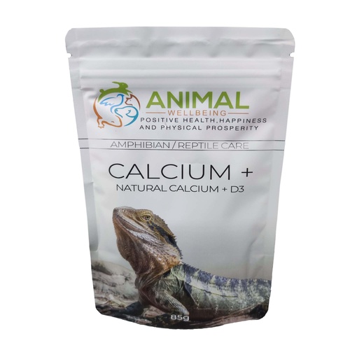 Animal Wellbeing Calcium + Natural Calcium + D3 Reptile Supplement 85g