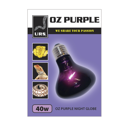 URS Oz Purple Night Globe Reptile Nocturnal Heat Lamp 40w 