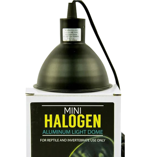 Venom Gear Mini Halogen Aluminium Light Dome Reptile Lamp 25W 100mm