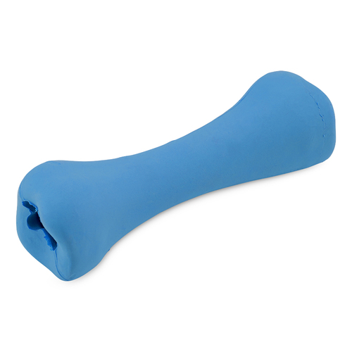 Beco Rubber Bone Treat Dispensing Interactive Dog Toy Blue Small