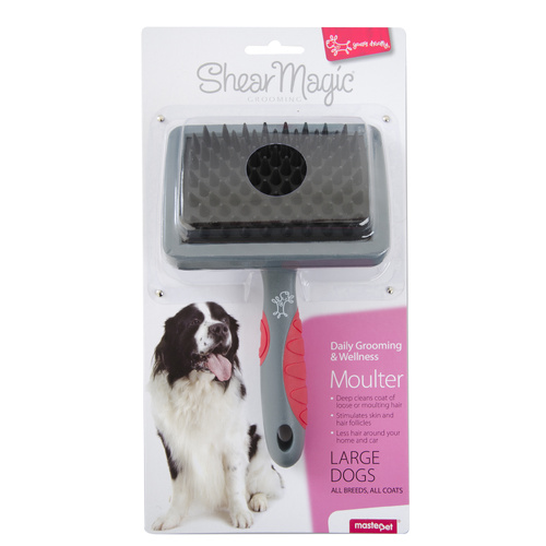 Shear Magic Moulter Grooming Brush for Large Dogs of All Breeds & Coats