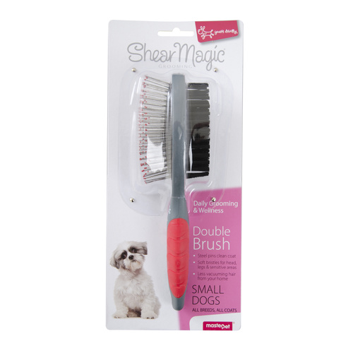 Shear Magic Double Pet Grooming Brush Double-Sided for Small Dogs