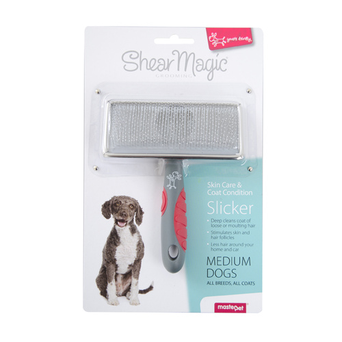 Shear Magic Slicker Brush for Medium Dogs of All Breeds & Coats