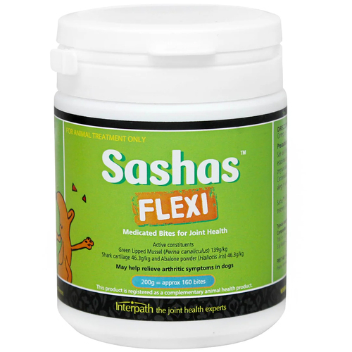 Sashas Blend Flexi Dogs Joint Health Bites-Sized Tasty Chews 200g 