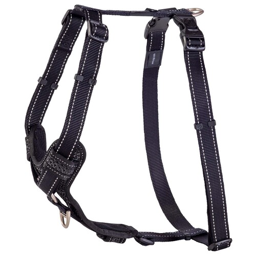 Rogz Control Stop-Pull Dog Harness Padded Black XL