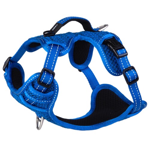 Rogz Explore Durable Nylon Dog Safety Harness Blue Small