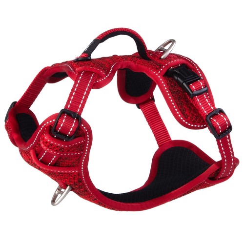 Rogz Explore Durable Nylon Dog Safety Harness Red Small