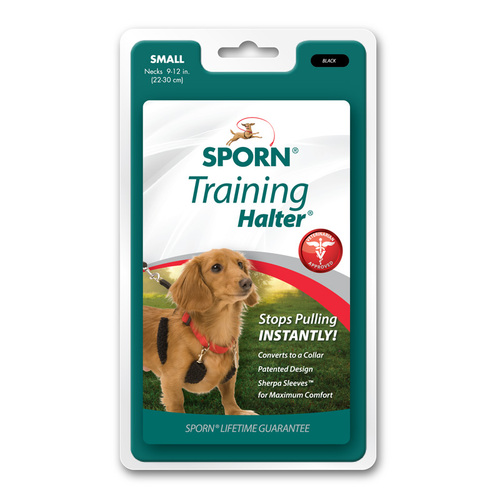 Sporn Training Halter Stop-Pull Dog Halter Black Small