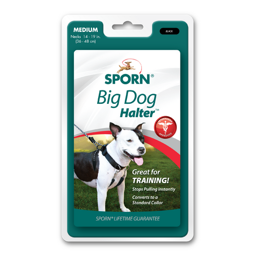 Sporn Big Dog Stop-Pull Dog Training Halter Black Medium