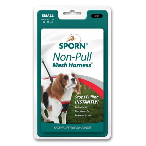 Sporn Mesh Non-Pull Nylon Dog Harness Black Small