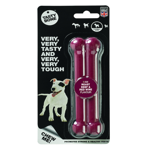 Tasty Bone Nylon Roast Beef & Red Wine Dental Care Dog Chew Small