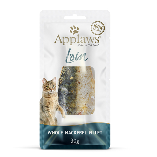 Applaws Cat Food Natural Treat Mackerel Loin 30g 18 Pack 