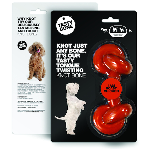 Tasty Bone Knotted Roast Chicken Dental Care Dog Chew