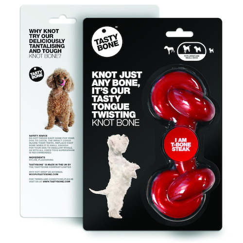 Tasty Bone Knotted T-Bone Steak Dental Care Dog Chew