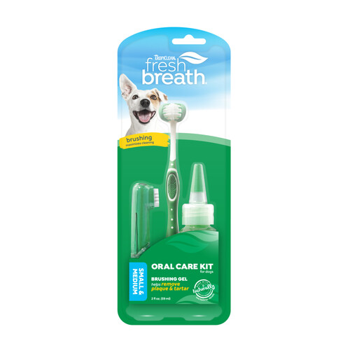 Tropiclean Fresh Breath Oral Care Kit for Dogs Small