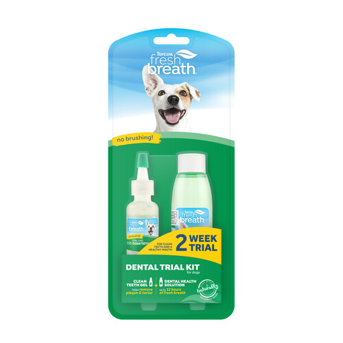 Tropiclean Fresh Breath Dental Trial Kit for Dogs 