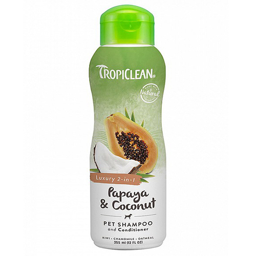 Tropiclean Papaya & Coconut Dog Grooming Shampoo 355ml