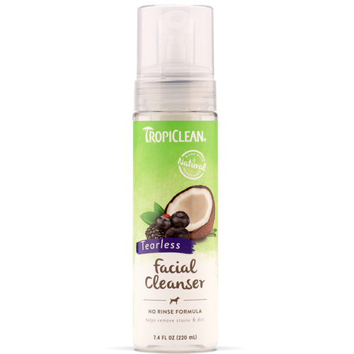 Tropiclean Tearless Waterless Dog Facial Cleanser 220ml